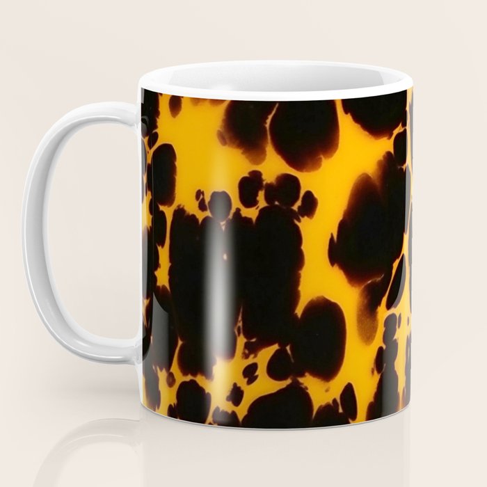 Yellow Amber Tortoiseshell Pattern Coffee Mug Gallery Image 3