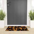 Yellow Amber Tortoiseshell Pattern Welcome Mat Gallery Image 3