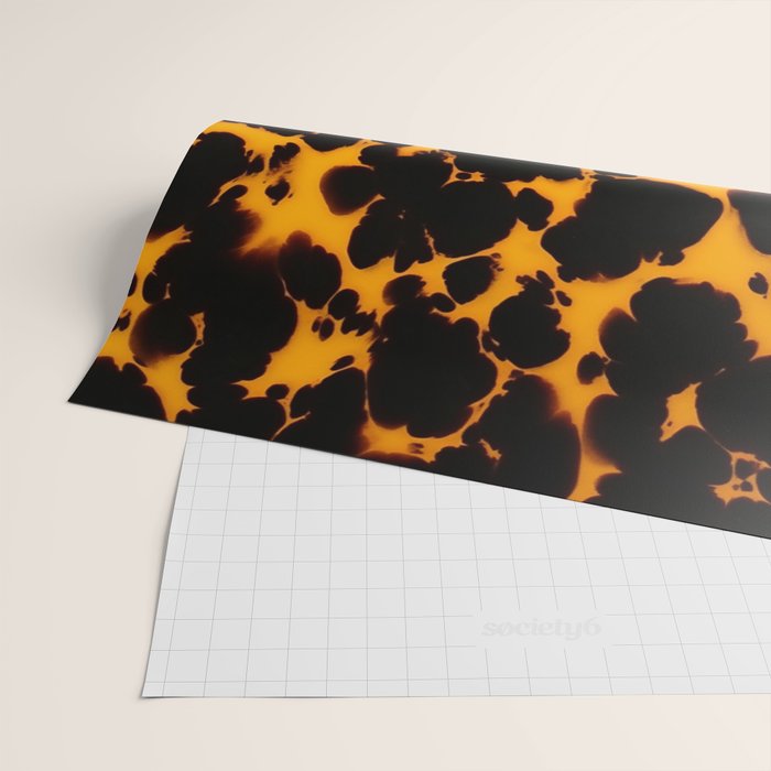 Yellow Amber Tortoiseshell Pattern Wrapping Paper Gallery Image 2