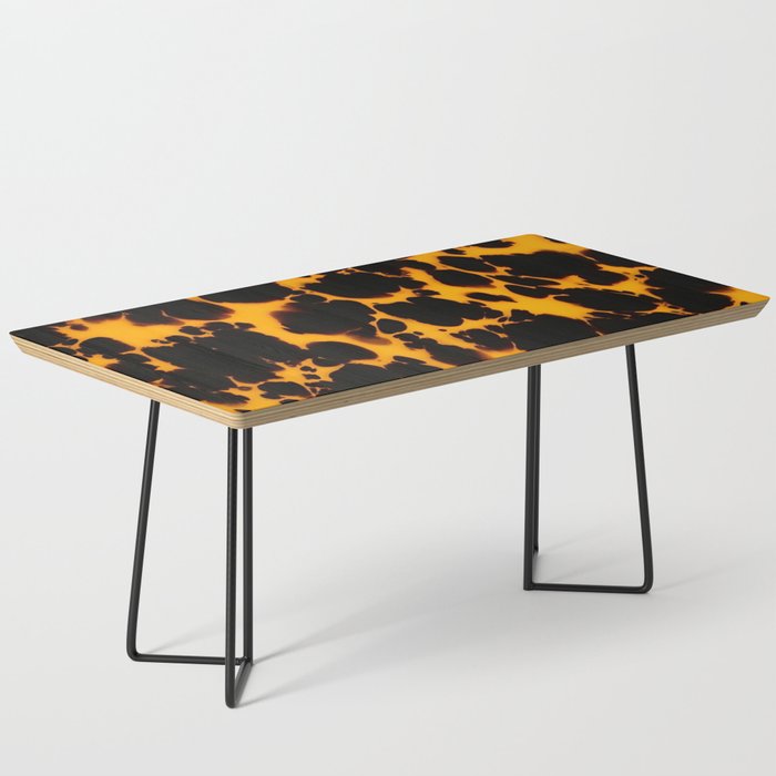 Yellow Amber Tortoiseshell Pattern Coffee Table Gallery Image 1