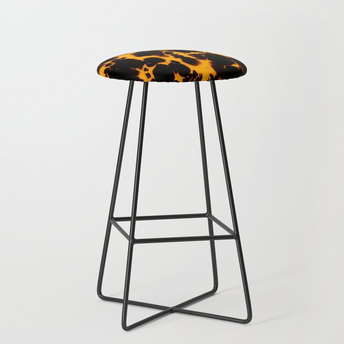 Yellow Amber Tortoiseshell Pattern Stool Gallery Image 1