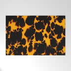 Yellow Amber Tortoiseshell Pattern Welcome Mat Gallery Image 1