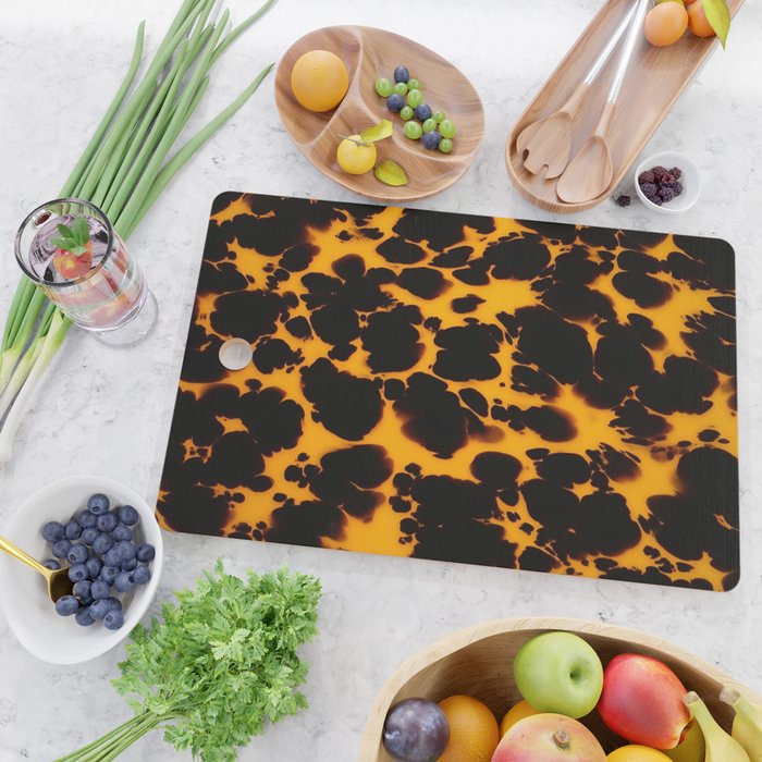 Yellow Amber Tortoiseshell Pattern Cutting Board Gallery Image 2