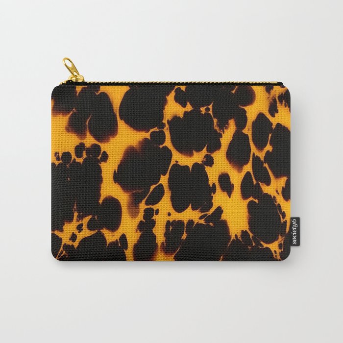 Yellow Amber Tortoiseshell Pattern Carry All Pouch Gallery Image 1