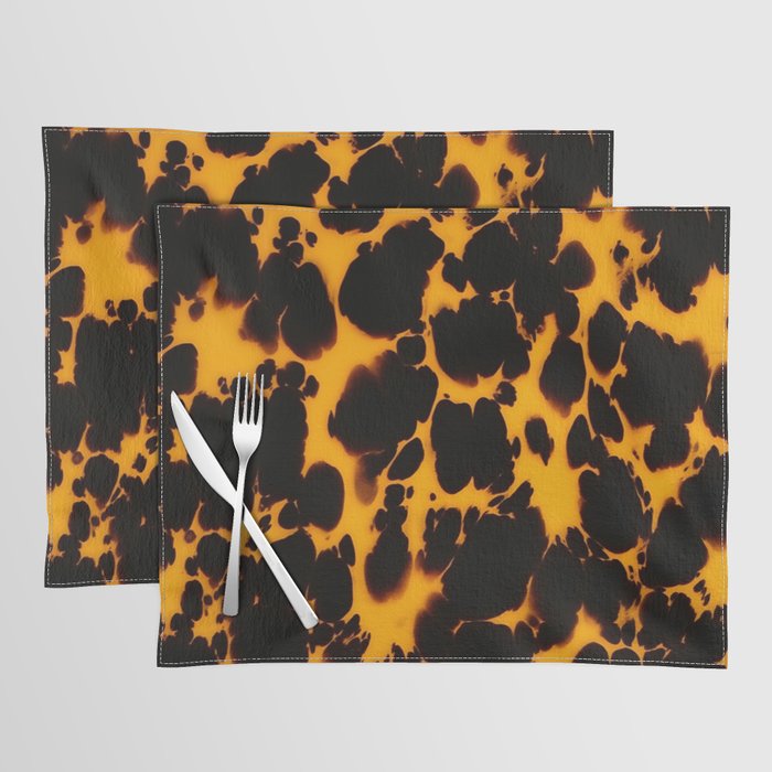 Yellow Amber Tortoiseshell Pattern Placemat Gallery Image 1