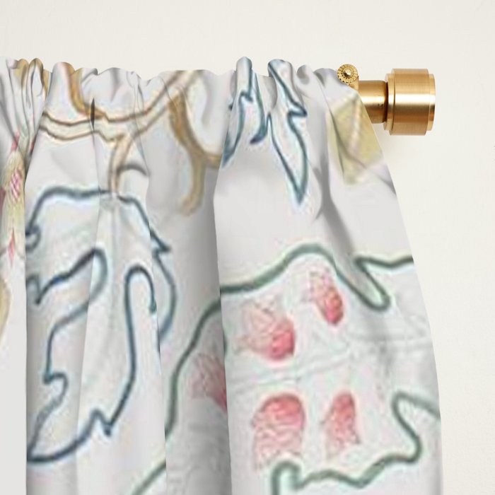 William Morris Mary Isobel Pink/Ivory Vintage Floral Pattern  Window Curtain Gallery Image 2