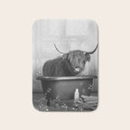 Highland Cow in the Tub Bath Mat Gallery Image 1