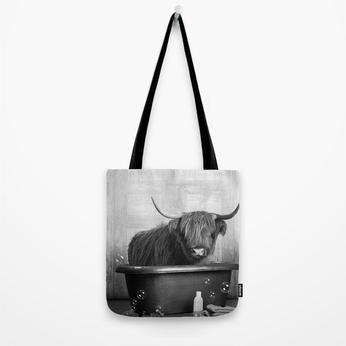 Highland Cow in the Tub Tote Bag Gallery Image 2