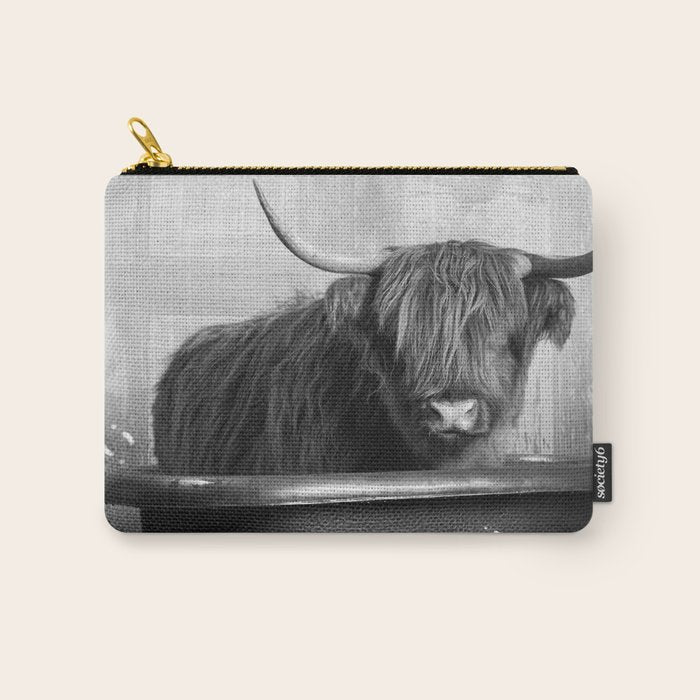 Highland Cow in the Tub Carry All Pouch Gallery Image 1