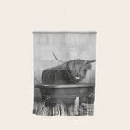 Highland Cow in the Tub Wall Hanging Gallery Image 1