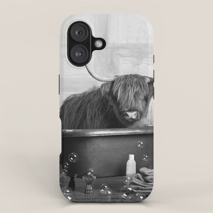 Highland Cow in the Tub iPhone Case Gallery Image 1