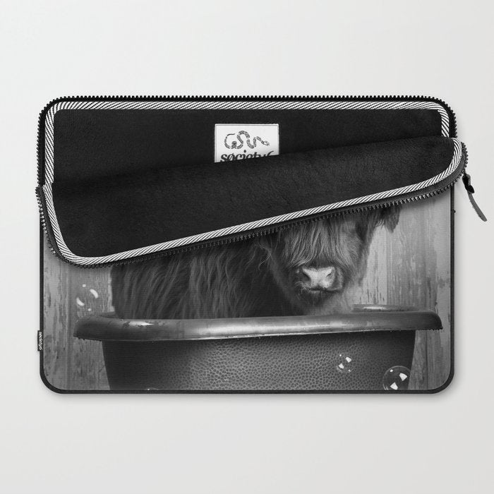 Highland Cow in the Tub Laptop Sleeve Gallery Image 2