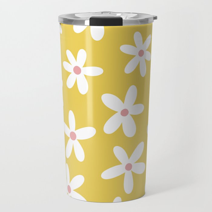 Daisies -- Yellow Travel Mug Gallery Image 1