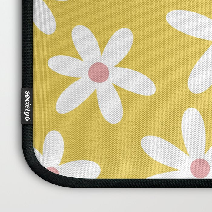 Daisies -- Yellow Laptop Sleeve Gallery Image 3