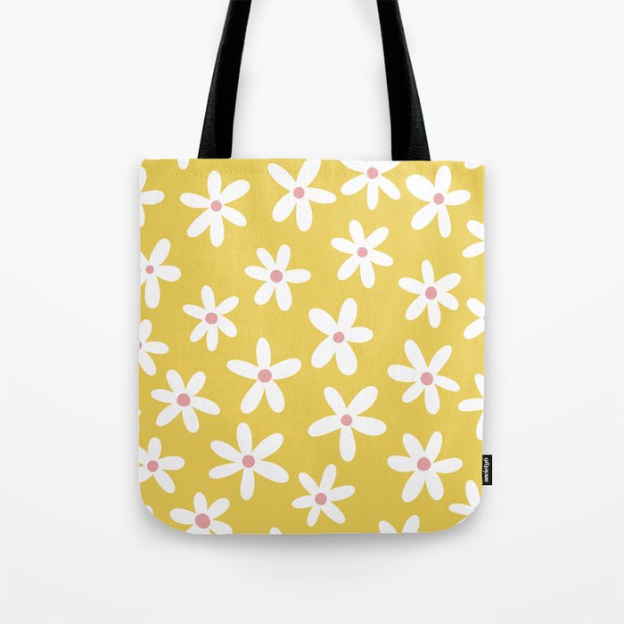 Daisies -- Yellow Tote Bag Gallery Image 1