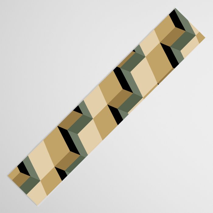 Cuboid Geometric Abstract Shapes Pattern XII Table Runner Gallery Image 3