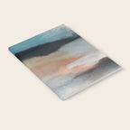 Dawn: a minimal abstract acrylic piece in pink, blues, yellow, and white Notebook Gallery Image 2