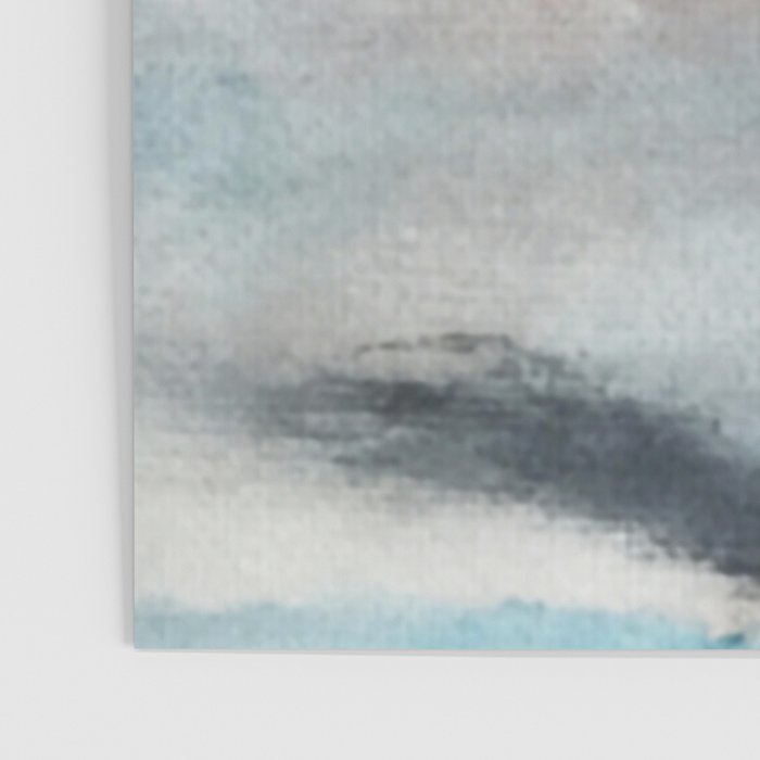 Dawn: a minimal abstract acrylic piece in pink, blues, yellow, and white Poster Gallery Image 3