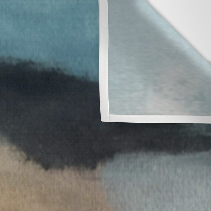 Dawn: a minimal abstract acrylic piece in pink, blues, yellow, and white Wall Tapestry Gallery Image 3