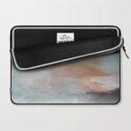 Dawn: a minimal abstract acrylic piece in pink, blues, yellow, and white Laptop Sleeve Gallery Image 2