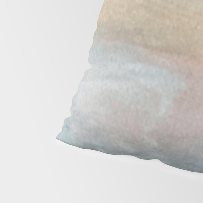 Dawn: a minimal abstract acrylic piece in pink, blues, yellow, and white Pillow Sham Gallery Image 4