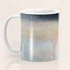 Dawn: a minimal abstract acrylic piece in pink, blues, yellow, and white Coffee Mug Gallery Image 3