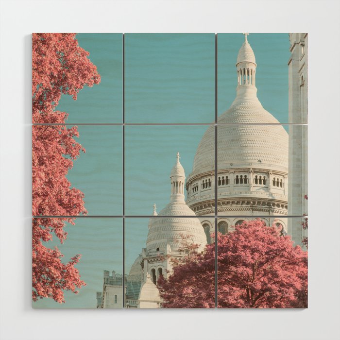 Infra Paris - Sacre Coeur Basilica, Travel Photography Wood Wall Art Gallery Image 1