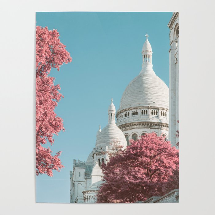 Infra Paris - Sacre Coeur Basilica, Travel Photography Poster Gallery Image 1