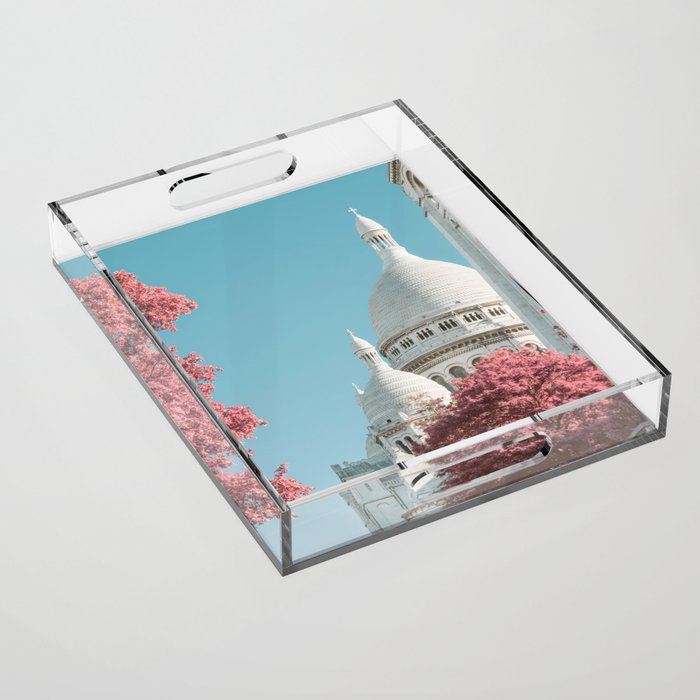 Infra Paris - Sacre Coeur Basilica, Travel Photography Acrylic Tray Gallery Image 1