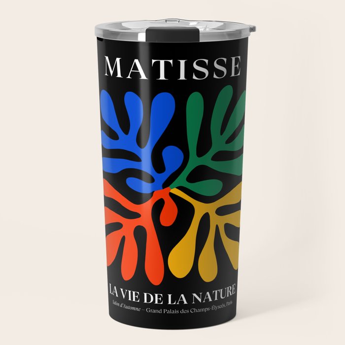 Nature Leaf Cutouts II: Night Edition | Mid-Century Henri Matisse Series Travel Mug Gallery Image 1