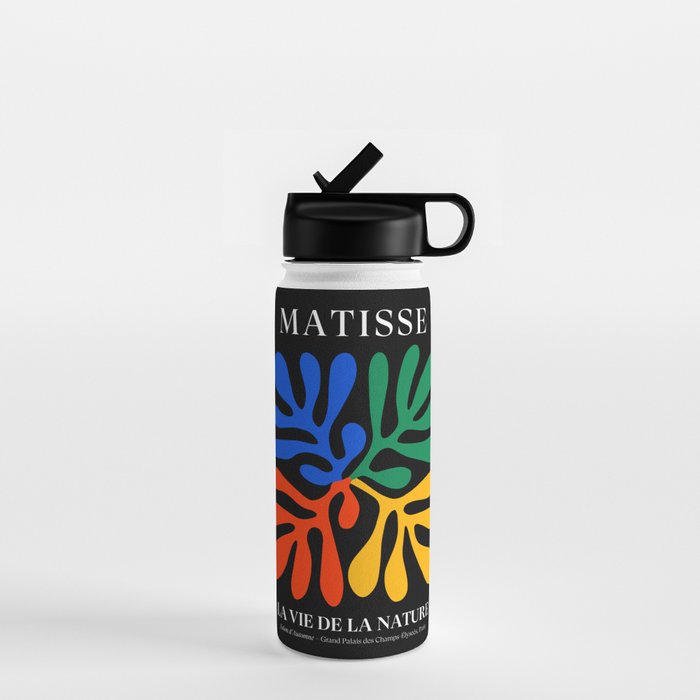 Nature Leaf Cutouts II: Night Edition | Mid-Century Henri Matisse Series Water Bottle Gallery Image 1