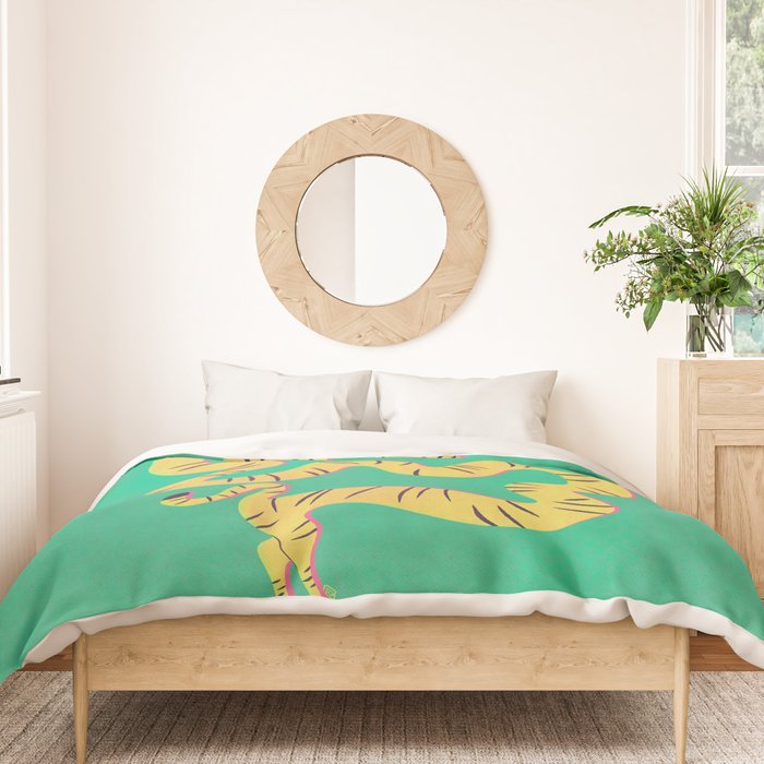 Playful Twisting Tiger Duvet Cover Gallery Image 3
