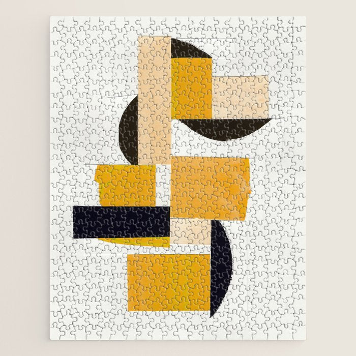 Yellow Abstract Collage Jigsaw Puzzle Gallery Image 1