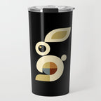 white rabbit modern Travel Mug Gallery Image 1