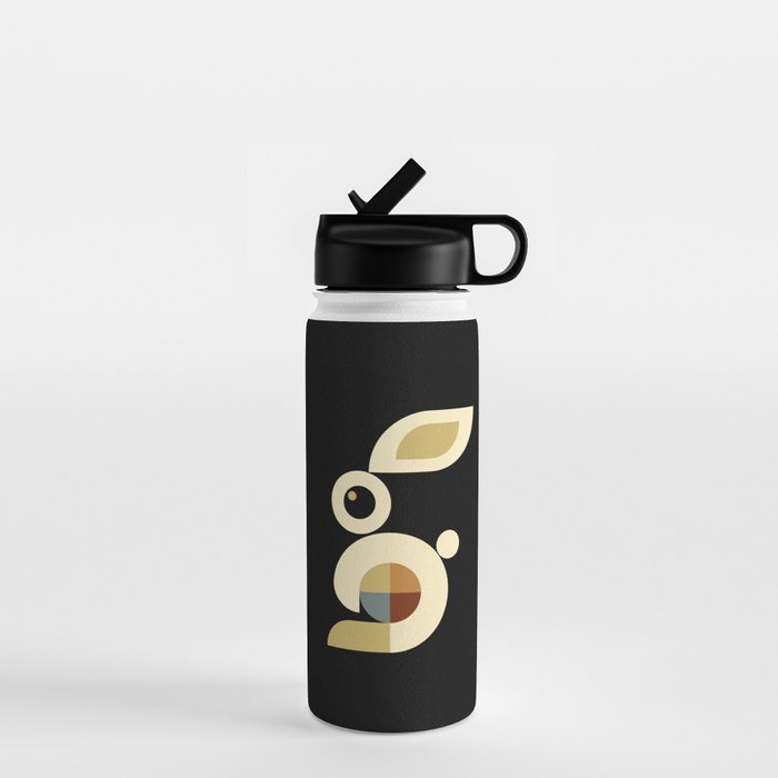 white rabbit modern Water Bottle Gallery Image 1