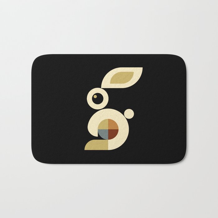 white rabbit modern Bath Mat Gallery Image 1