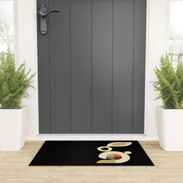white rabbit modern Welcome Mat Gallery Image 3
