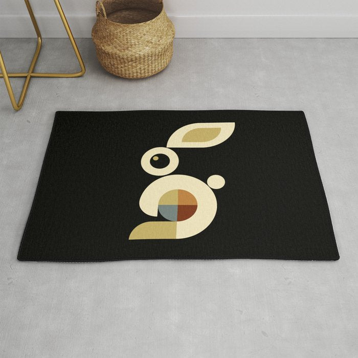 white rabbit modern Rug Gallery Image 1