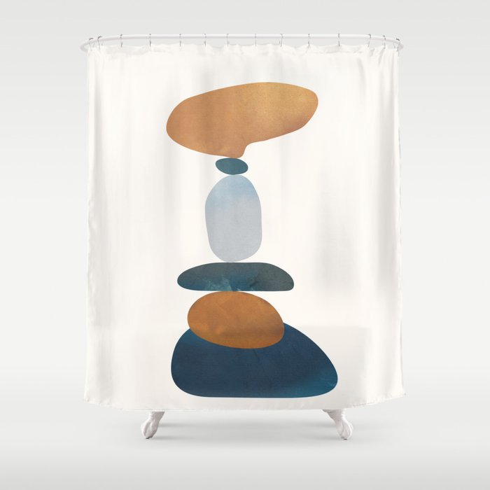 Balancing Stones 29 Shower Curtain Gallery Image 1