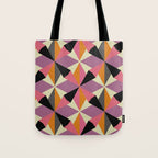 Geometric Color Utopia orange, lilac, gray, cream and black Tote Bag Gallery Image 1