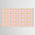 Christmas trees pastel geometric pattern Tablecloth Gallery Image 2