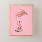 Sneaker Flamingo 2.0 Mini Art Print Gallery Image 1