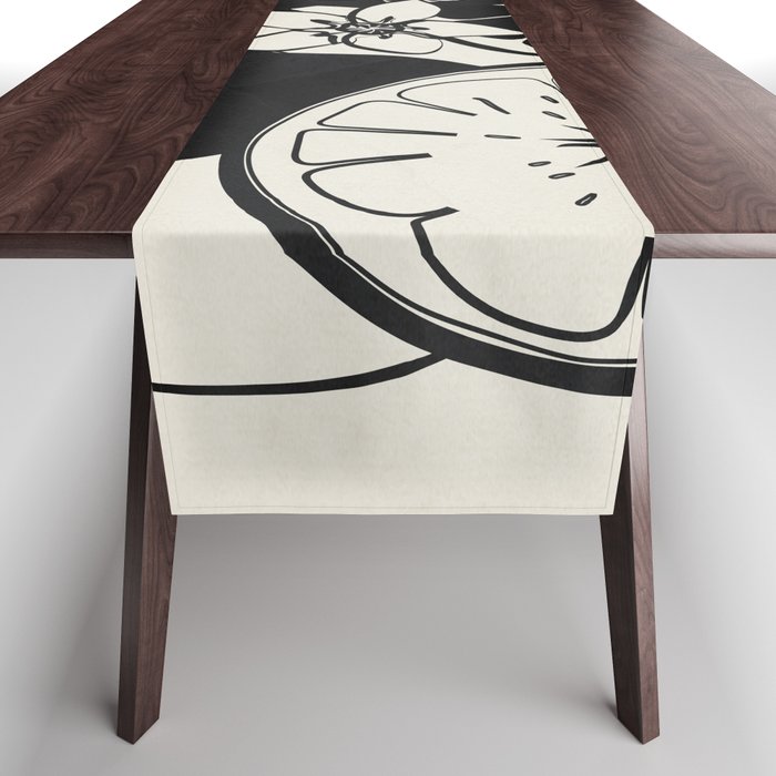 Line Art Oranges 1 Table Runner Gallery Image 1