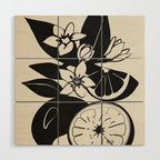 Line Art Oranges 1 Wood Wall Art Gallery Image 1