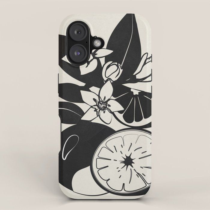 Line Art Oranges 1 iPhone Case Gallery Image 1