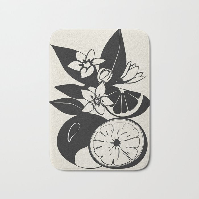 Line Art Oranges 1 Bath Mat Gallery Image 1