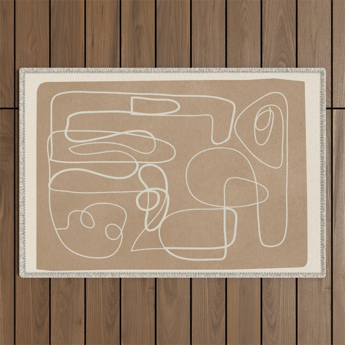 Lines in Space 3 Outdoor Rug Gallery Image 1