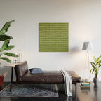 Olive Green Grid | PATTERN 05: The Retro Edition Wood Wall Art Gallery Image 2