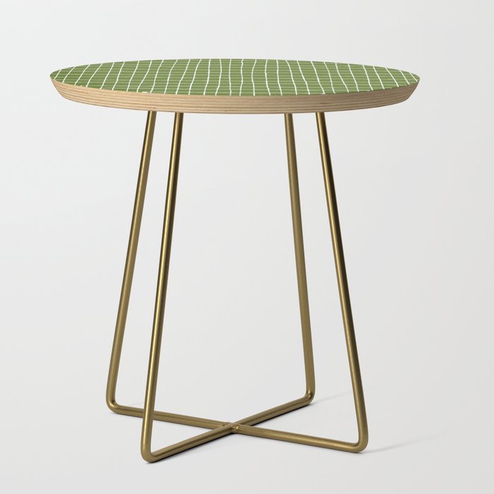 Olive Green Grid | PATTERN 05: The Retro Edition Side Table Gallery Image 1