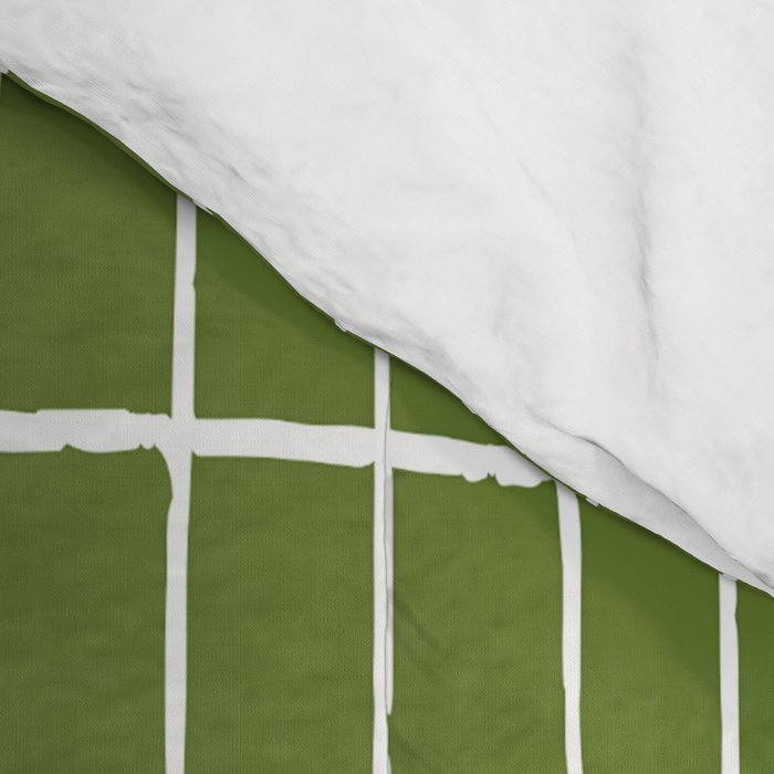 Olive Green Grid | PATTERN 05: The Retro Edition Comforter Gallery Image 4